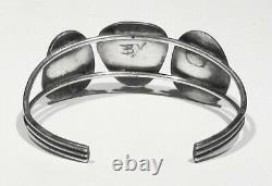 Vintage Signed 925 Silver FINEST #8 Spiderweb Turquoise Bracelet 6 & Ring sz 7