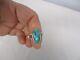 Vintage Signed Navajo Native American Tony Guerro Sterling Turquoise Ring Sz 7