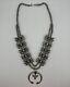 Vintage Silver Navajo Turquoise Squash Blossom Necklace