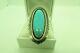 Vintage Southwest N A Turquoise Ring Long Size 9 Sterling