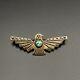 Vintage Southwestern Turquoise Thunderbird Silver Pin Brooch