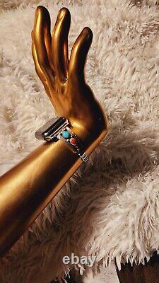 Vintage Sterling Silver Turquoise Navajo Native American apple watch band