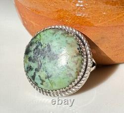 Vintage Turquoise And Sterling Silver Ring By Artisan J. B. Platero Size 7.75