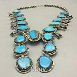 Vintage Turquoise Squash Blossom Necklace