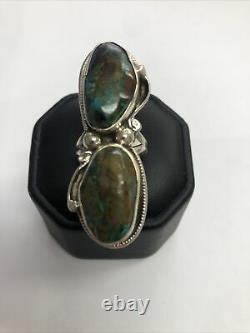 Vintage navajo sterling silver turquoise jewelry ring