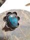 Vintage silver and turquoise Navajo native ring