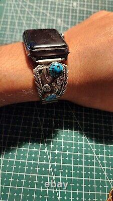 Vintage sterling silver Turquoise Navajo Native American Apple watch band