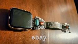 Vintage sterling silver Turquoise Navajo Native American apple watch band