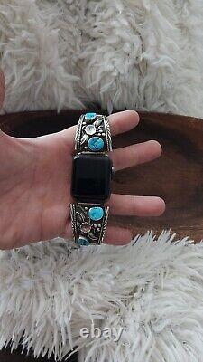 Vintage sterling silver Turquoise Navajo Native American apple watch band