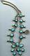 Vtg Navajo Sterling Silver Turquoise Squash Blossom Necklace N1002 146 grams