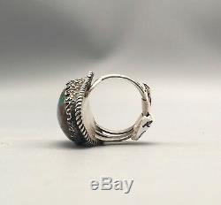 Vtg. Turquoise and Sterling Ring, Early Work of Carl, Irene Clark (Unsigned)