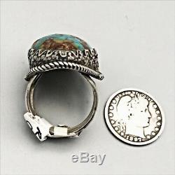 Vtg. Turquoise and Sterling Ring, Early Work of Carl, Irene Clark (Unsigned)