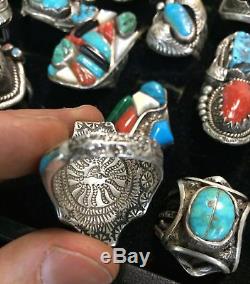 Vtg. Turquoise and Sterling Ring, Early Work of Carl, Irene Clark (Unsigned)