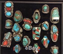 Vtg. Turquoise and Sterling Ring, Early Work of Carl, Irene Clark (Unsigned)