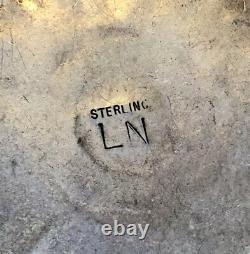 Vtg. Zuni Sterling Silver Turquoise Cluster Earrings Leander Nezzie Signed LN